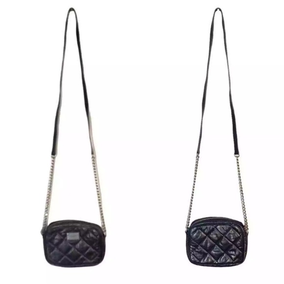 MICHAEL Michael Kors Jet Set Mini Crossbody Bag Leather Metallic Dark Silver - Picture 3 of 9